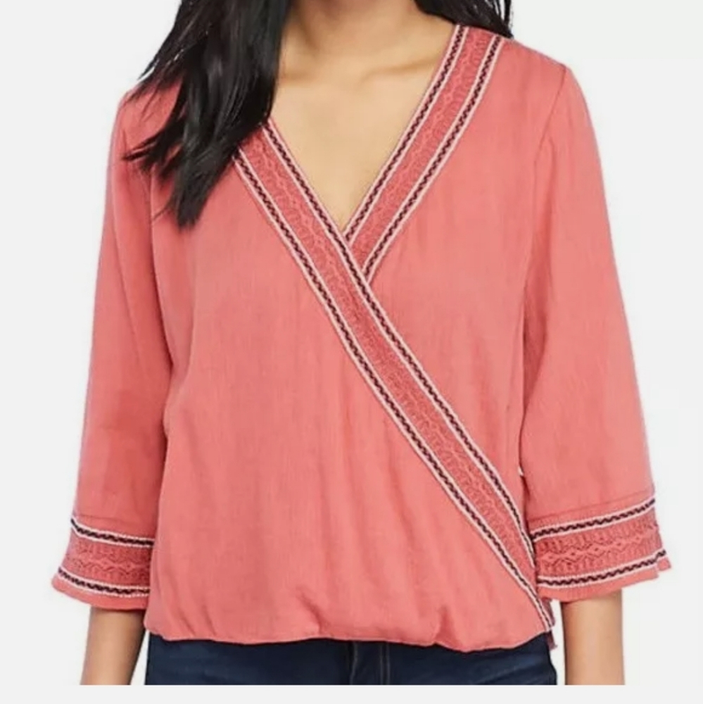 True Craft Embroidered Kimono Top